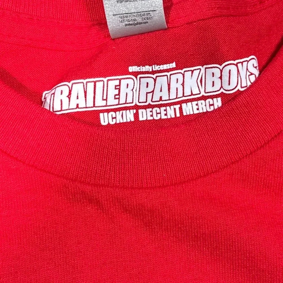 Trailer Park Boys Fuckin Decent Bubbles TV Show Red T Shirt Size S - Picture 4 of 6